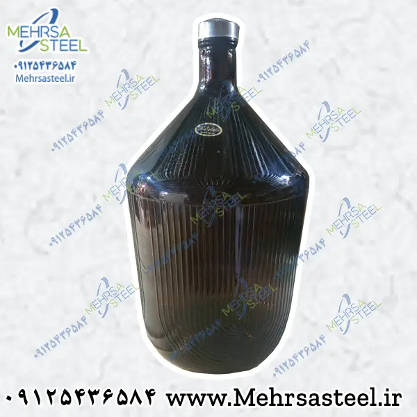 بطری شیشه ای یا قرابه 10 لیتری قهوه ای