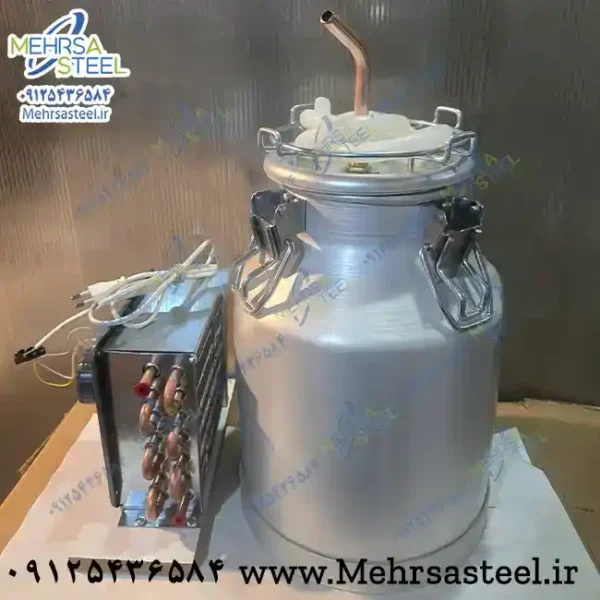 دیگ تقطیر 15 لیتری و کندانسور برقی یا گلابگیر 15 لیتری با خنک کننده برقی