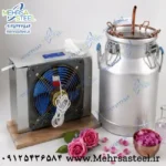 دستگاه گلابگیر و عرق گیری 25 لیتری و کندانسور پیرکس سایز متوسط برقی